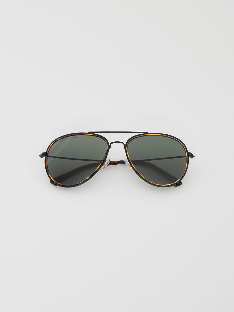 French Connection Metal D-Frame Rim Detailed Sunglasses Tort