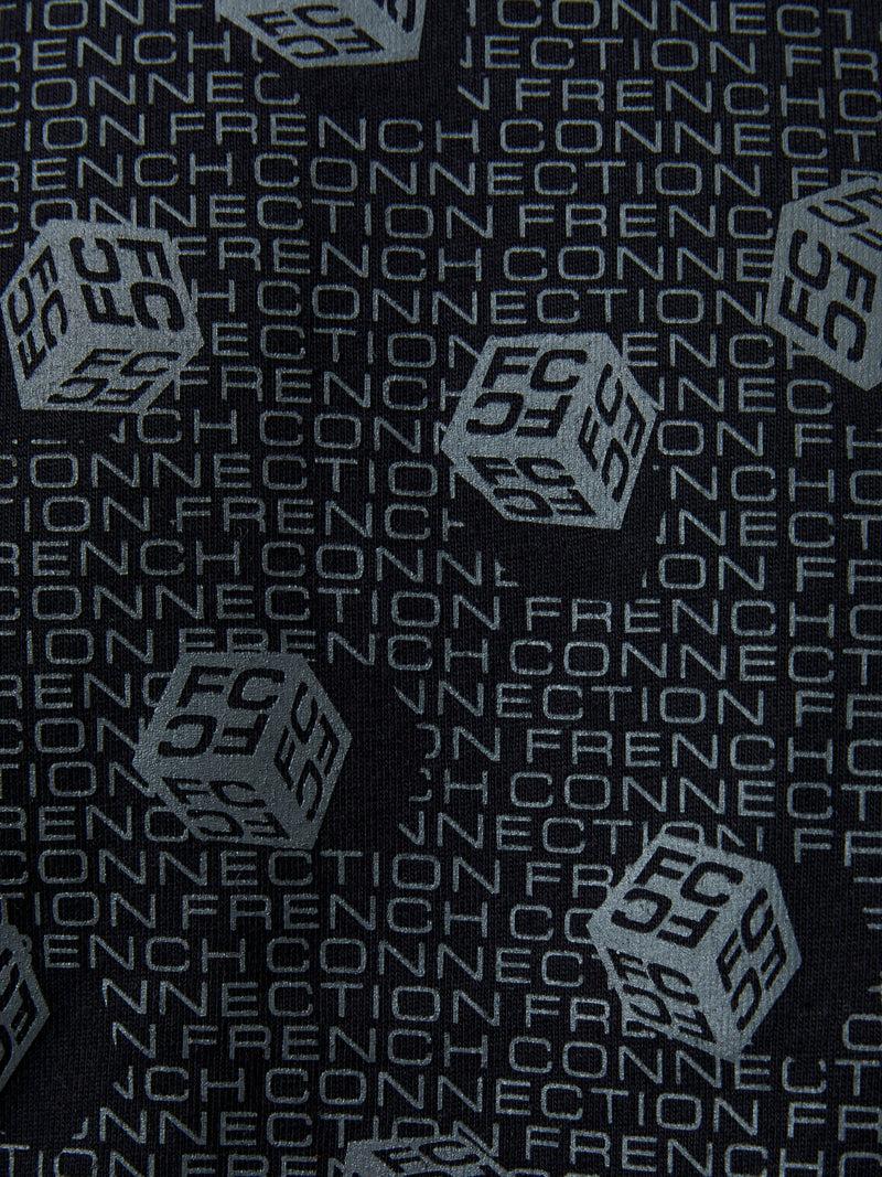 French Connection Mini Dice Organic Graphic T-Shirt Black