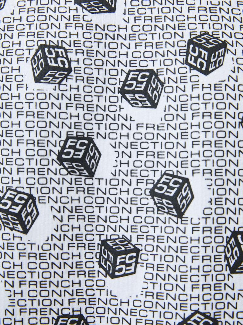 French Connection Mini Dice Organic Graphic T-Shirt White