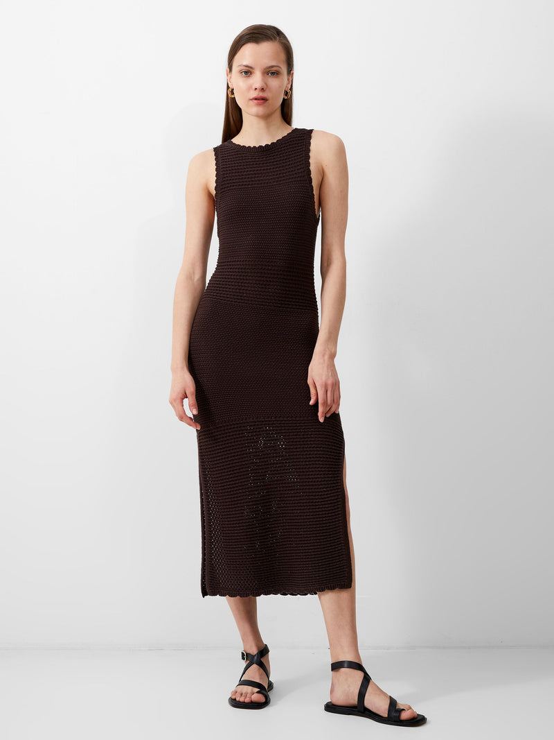 french connection Momo Nellis Crochet Dress Chocolate Torte