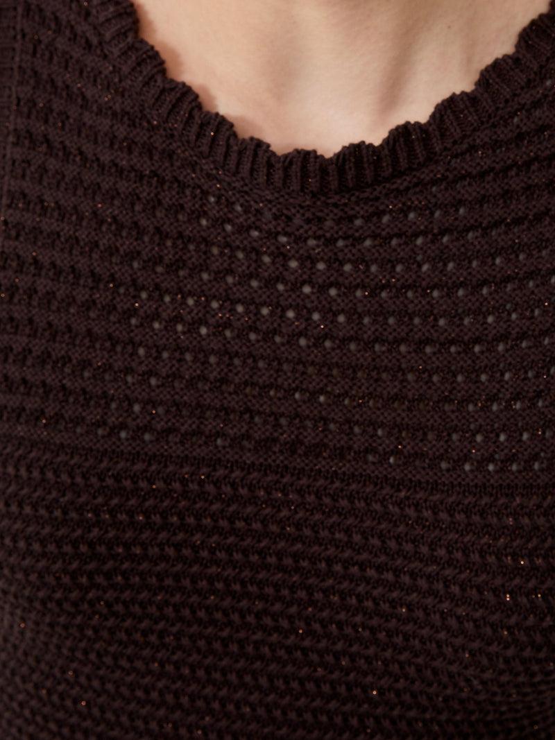 French Connection Momo Nellis Crochet Dress Chocolate Torte