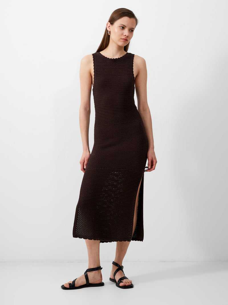 French Connection Momo Nellis Crochet Dress Chocolate Torte
