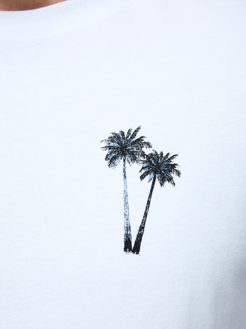 French Connection Monument Organic Short Sleeve Graphic T-Shirt White