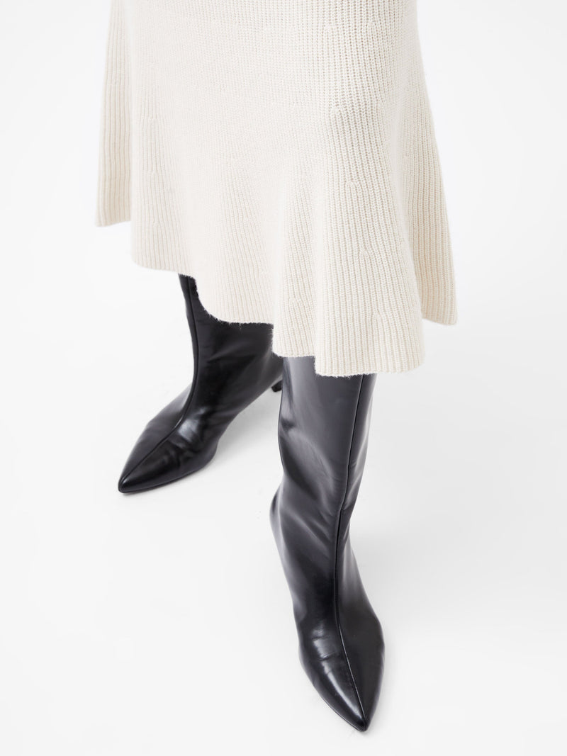 French Connection Nariko Knit Maxi Skirt Oatmeal Mel