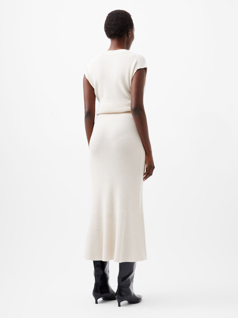 French Connection Nariko Knit Maxi Skirt Oatmeal Mel