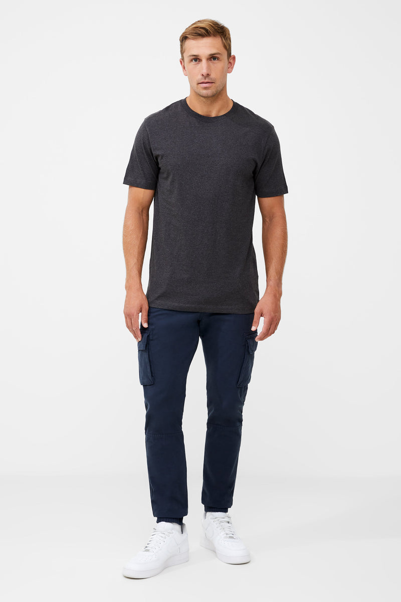 French Connection Organic Cotton Classic T-Shirt Charcoal Mel
