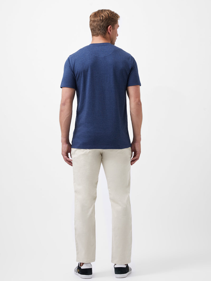 French Connection Organic Pocket T-Shirt Indigo Mel