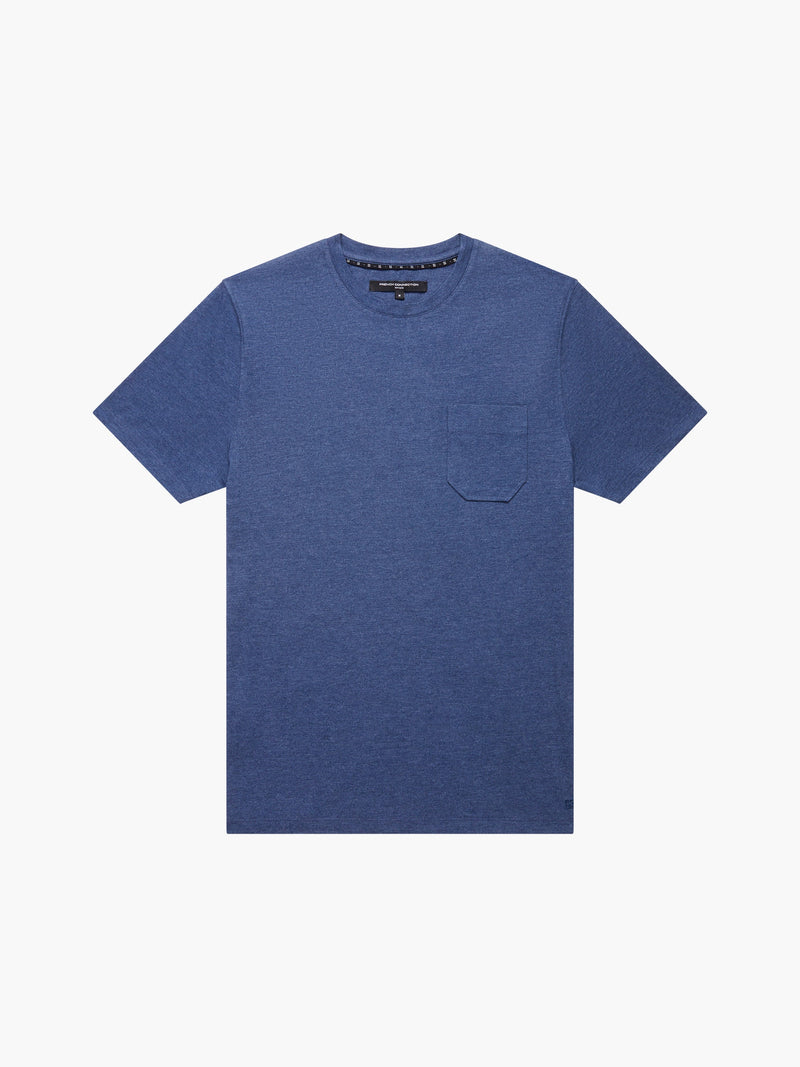 French Connection Organic Pocket T-Shirt Indigo Mel