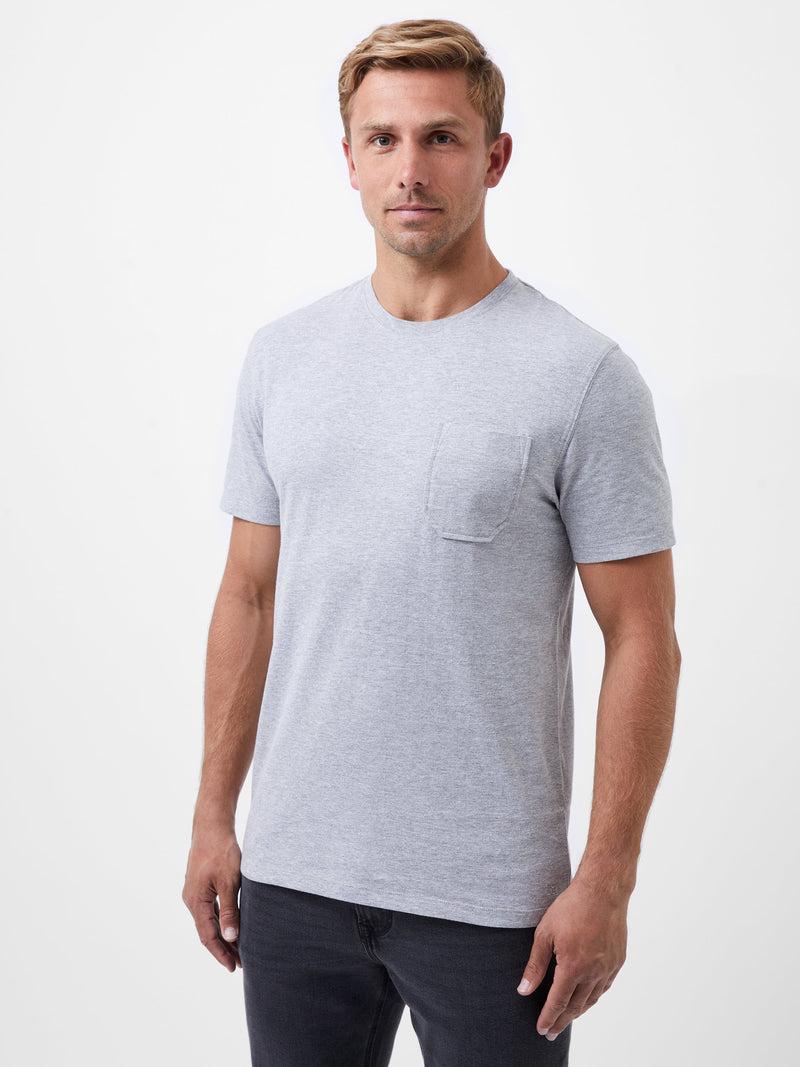 french connection Organic Pocket T-Shirt Light Grey Mel