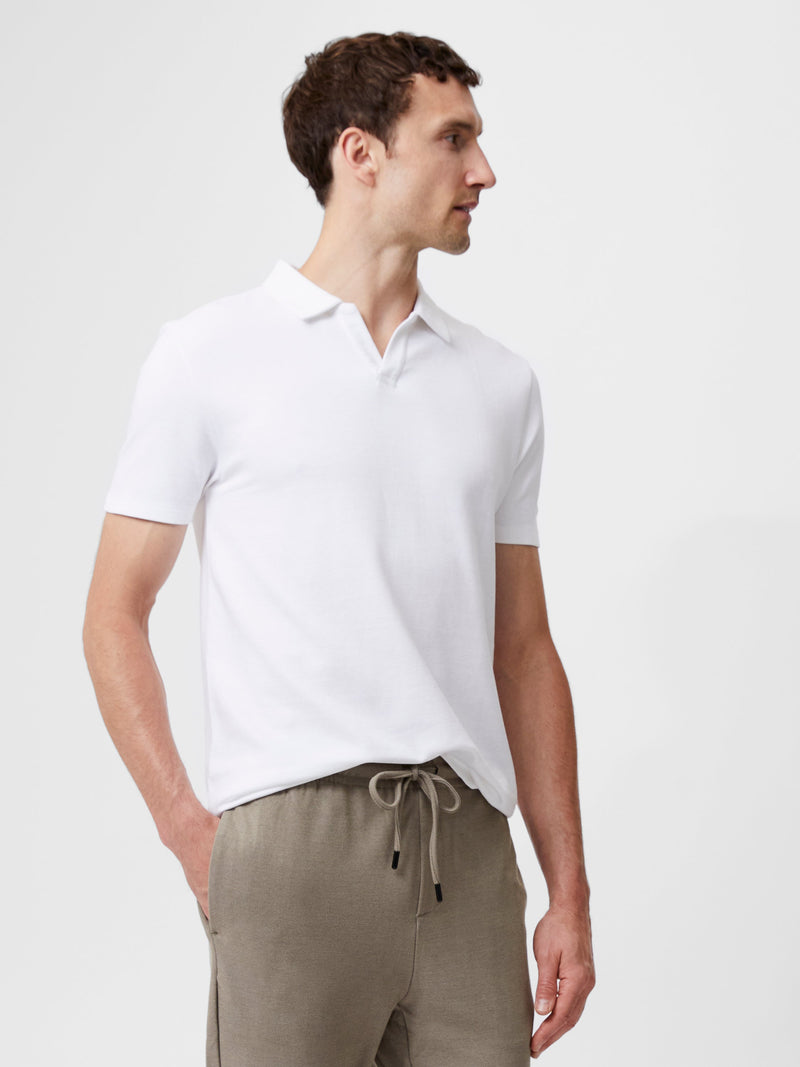 french connection Ottoman Trophy Neck T-Shirt White