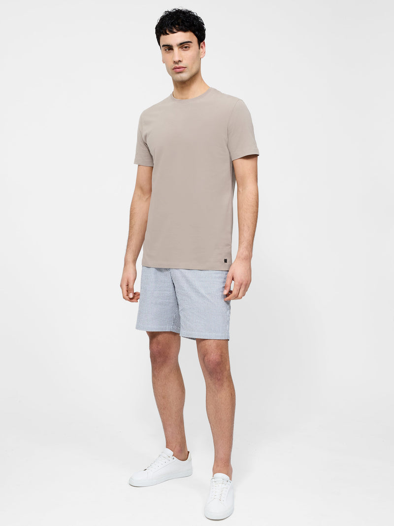 french connection Peached Cotton Short Sleeve T-Shirt Taupe