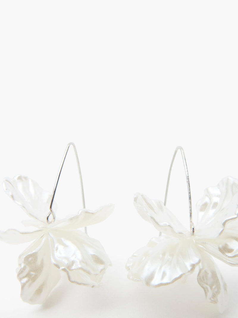 French Connection Pearl Petals Threader Earrings White/Silver