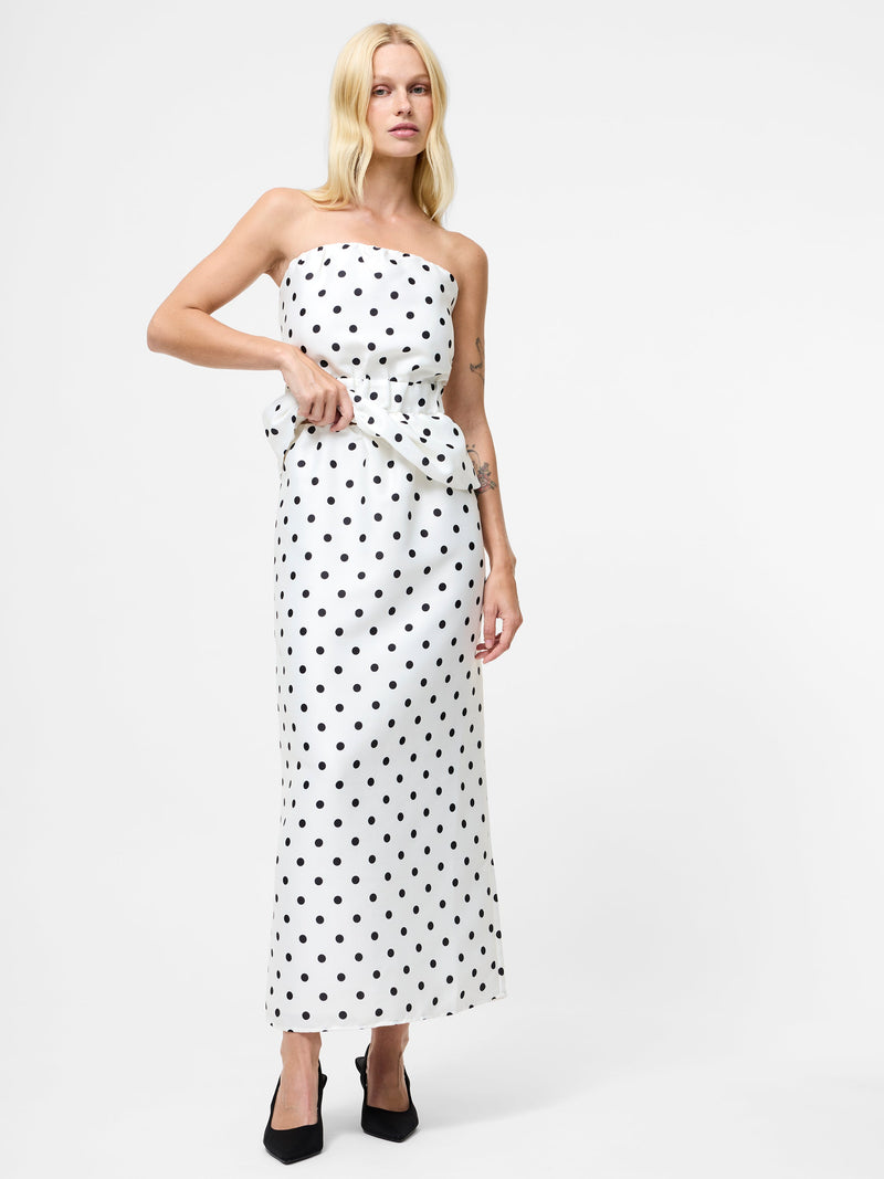 french connection Polka Dot Maxi Skirt Summer White/Polka D