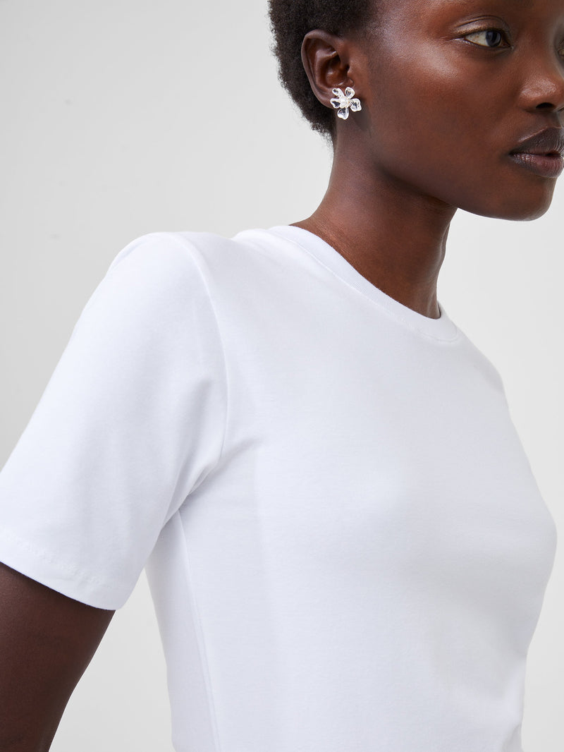 French Connection Rallie Cotton Crew Neck T-Shirt Linen White