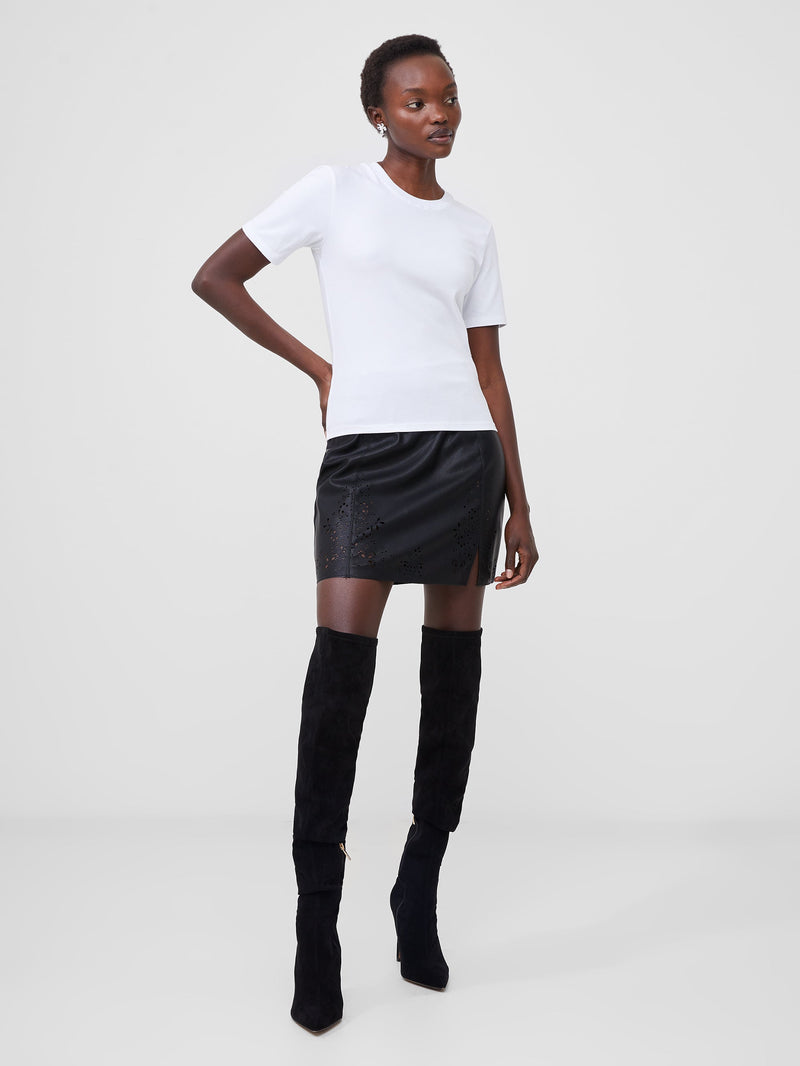 French Connection Rallie Cotton Crew Neck T-Shirt Linen White