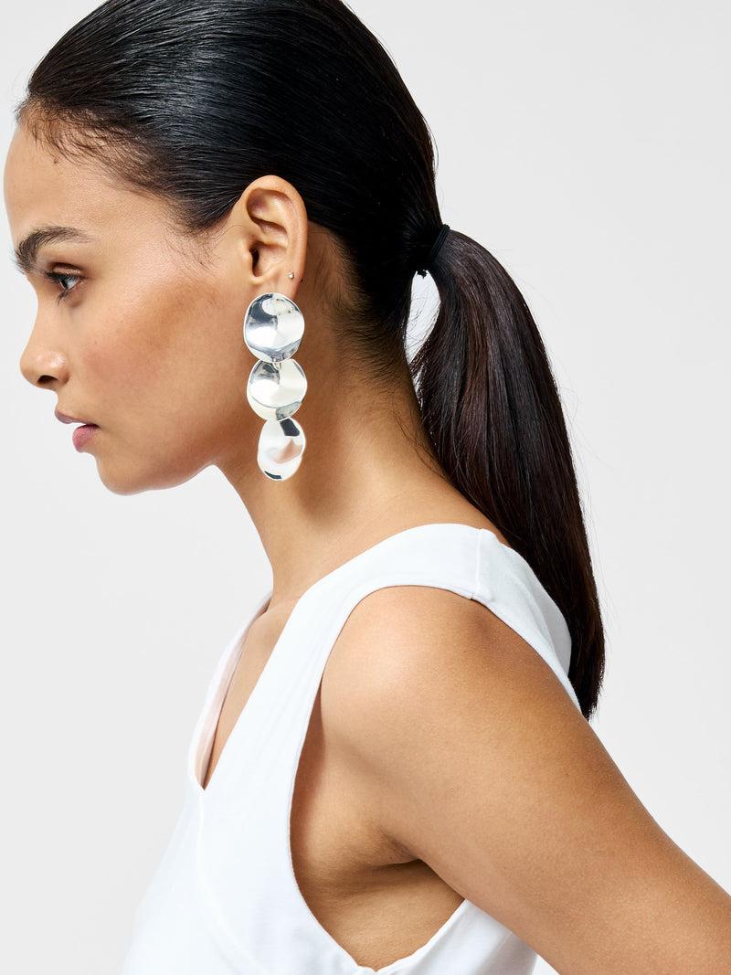 French Connection Rallie Gathered Asymmetric Bodysuit Linen White