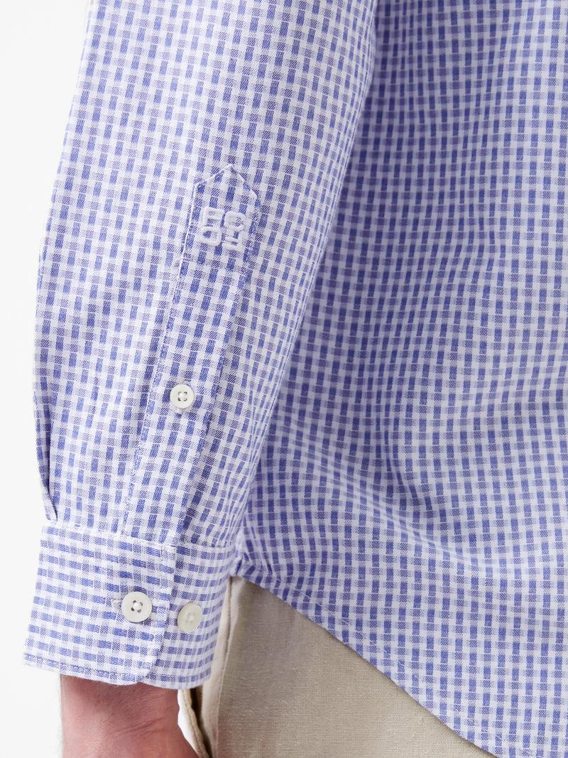 French Connection Regular Fit Classic Collar Check Shirt Blue Check