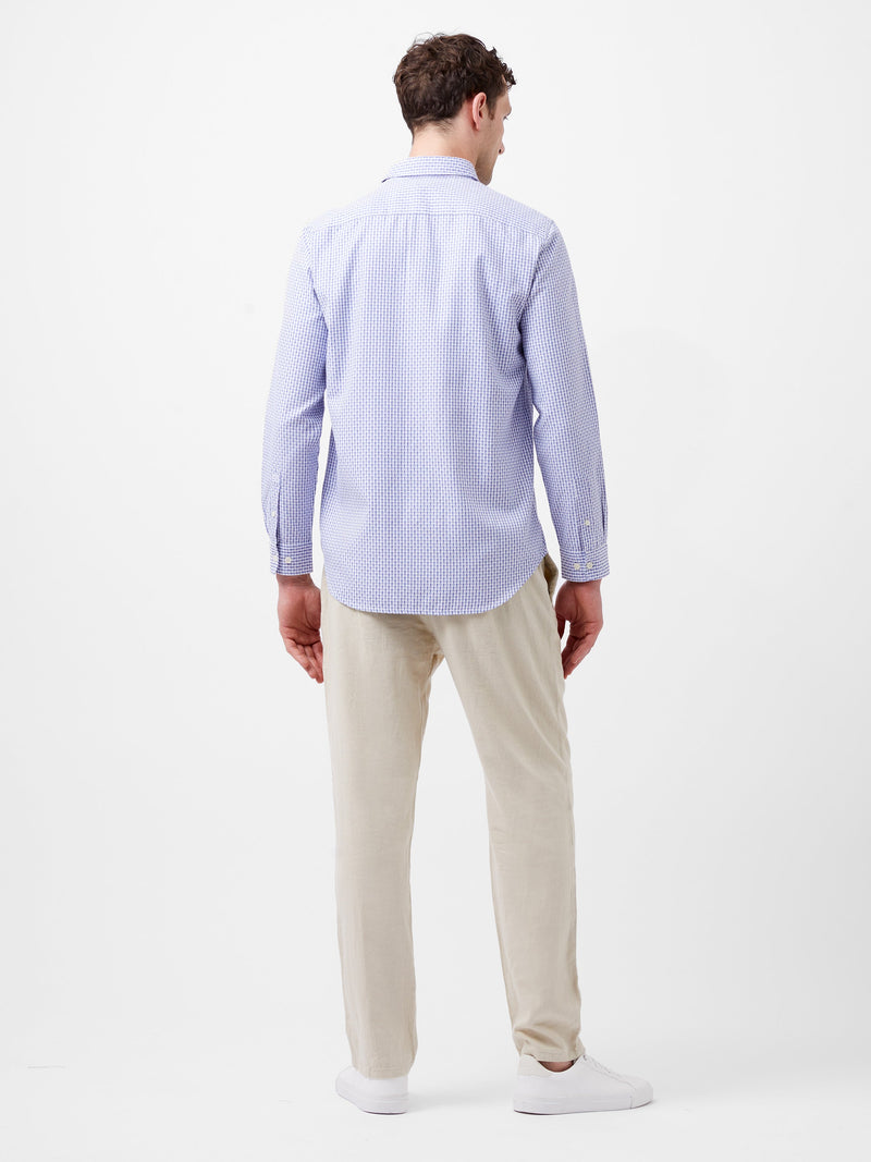 French Connection Regular Fit Classic Collar Check Shirt Blue Check