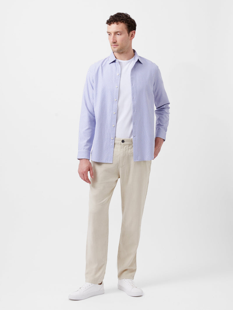 French Connection Regular Fit Classic Collar Check Shirt Blue Check