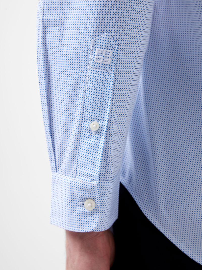 French Connection Regular Fit Classic Collar Geo Shirt Blue Dot Print