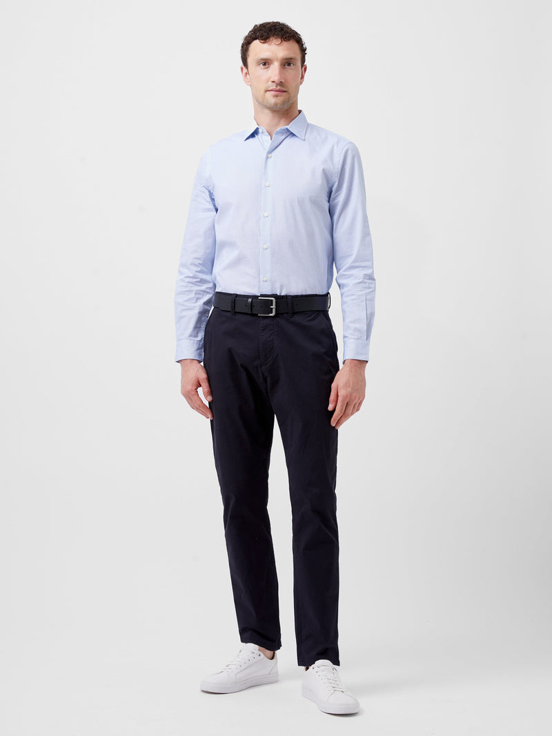 French Connection Regular Fit Classic Collar Geo Shirt Blue Dot Print