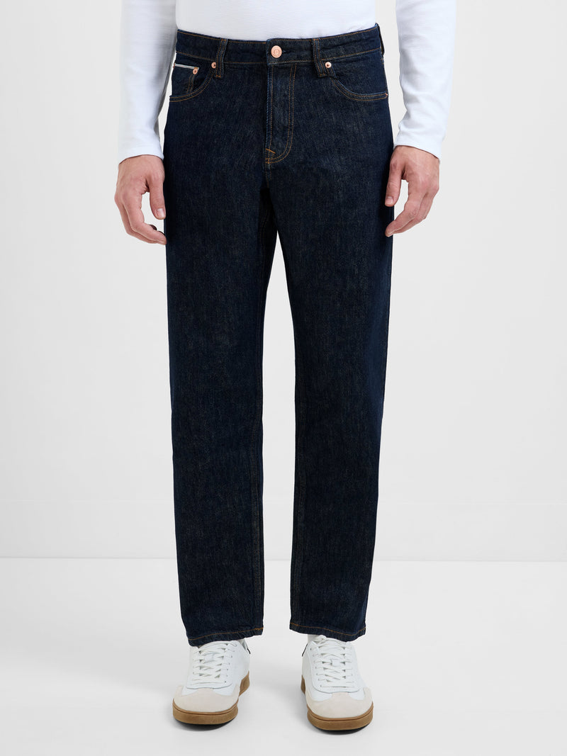 French Connection Relaxed Fit Selvedge Jeans Deep Blue