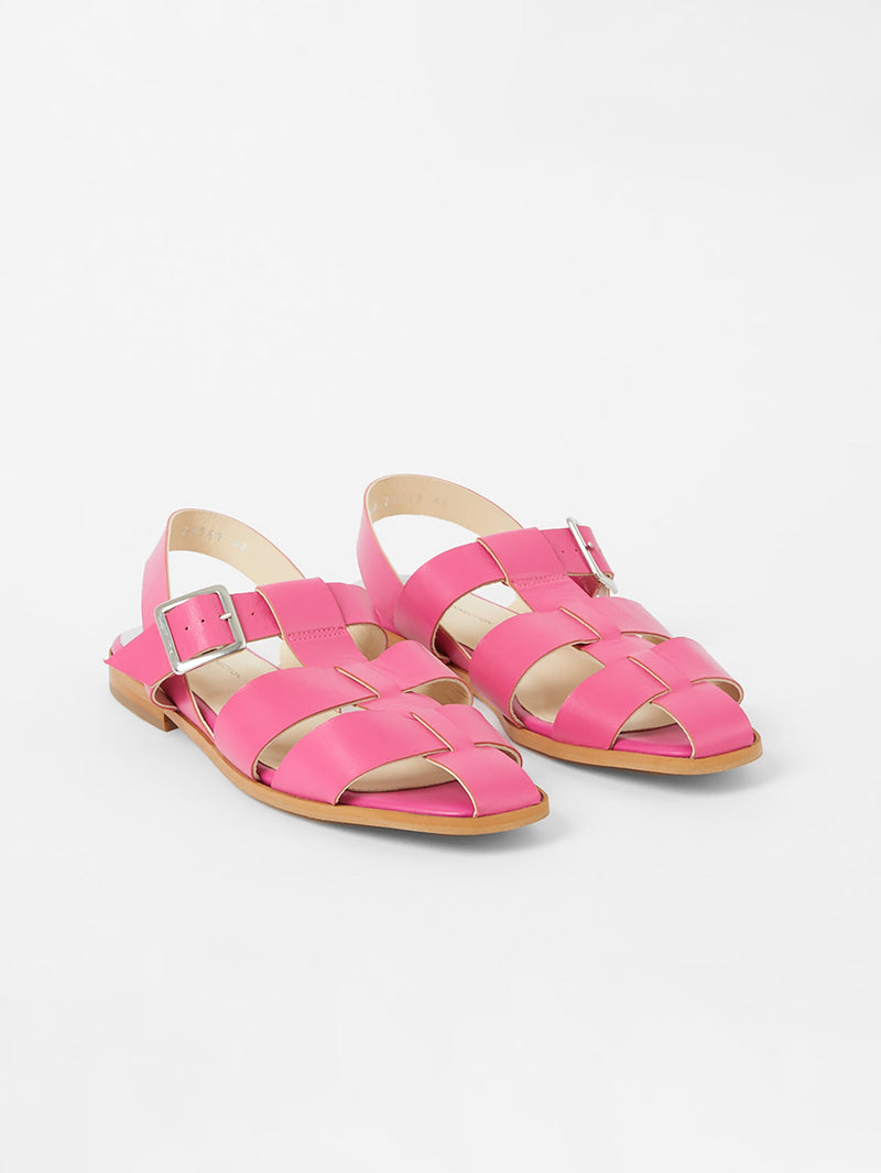 French Connection S+W X Luisa Fisherman Caged Sandals Fuchsia