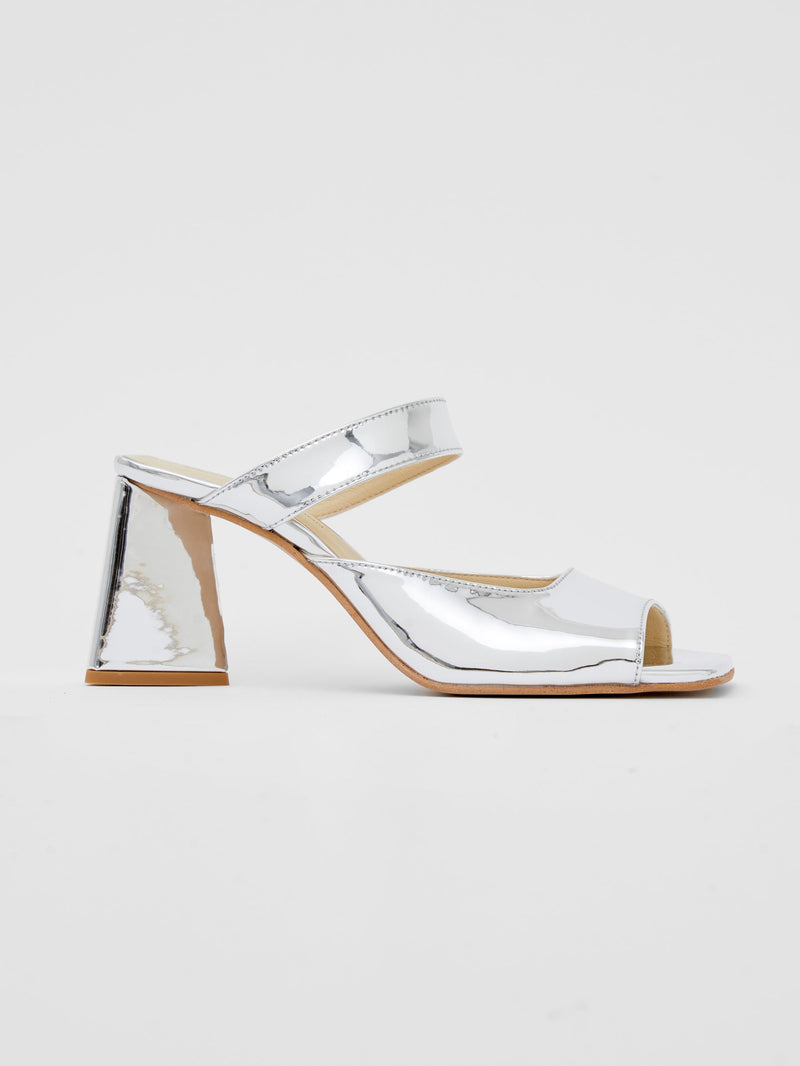 french connection Sadie Mirror Metallic Heels Mirror Metallic