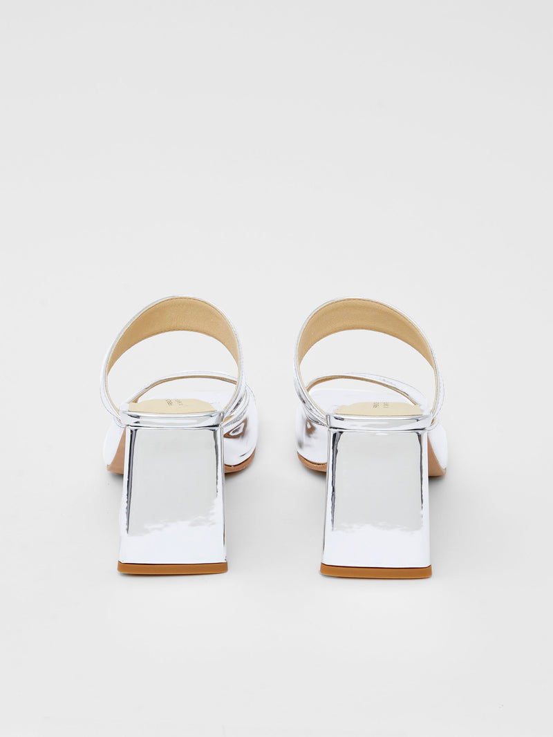 French Connection Sadie Mirror Metallic Heels Mirror Metallic