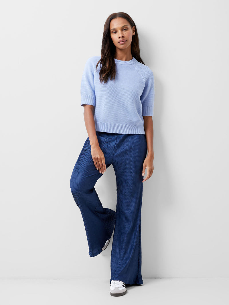 french connection Scarlette Plisse Trousers Midnight Blue