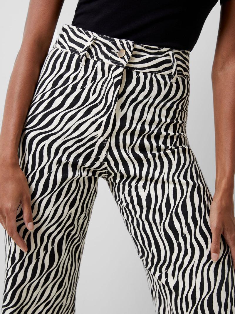 French Connection Seine Atena Twill Trousers Blackout Multi