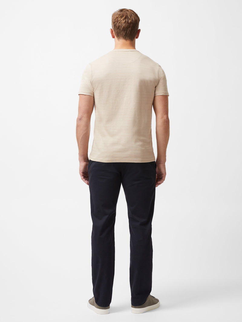 French Connection Short Sleeve Jacquard T-Shirt Sand