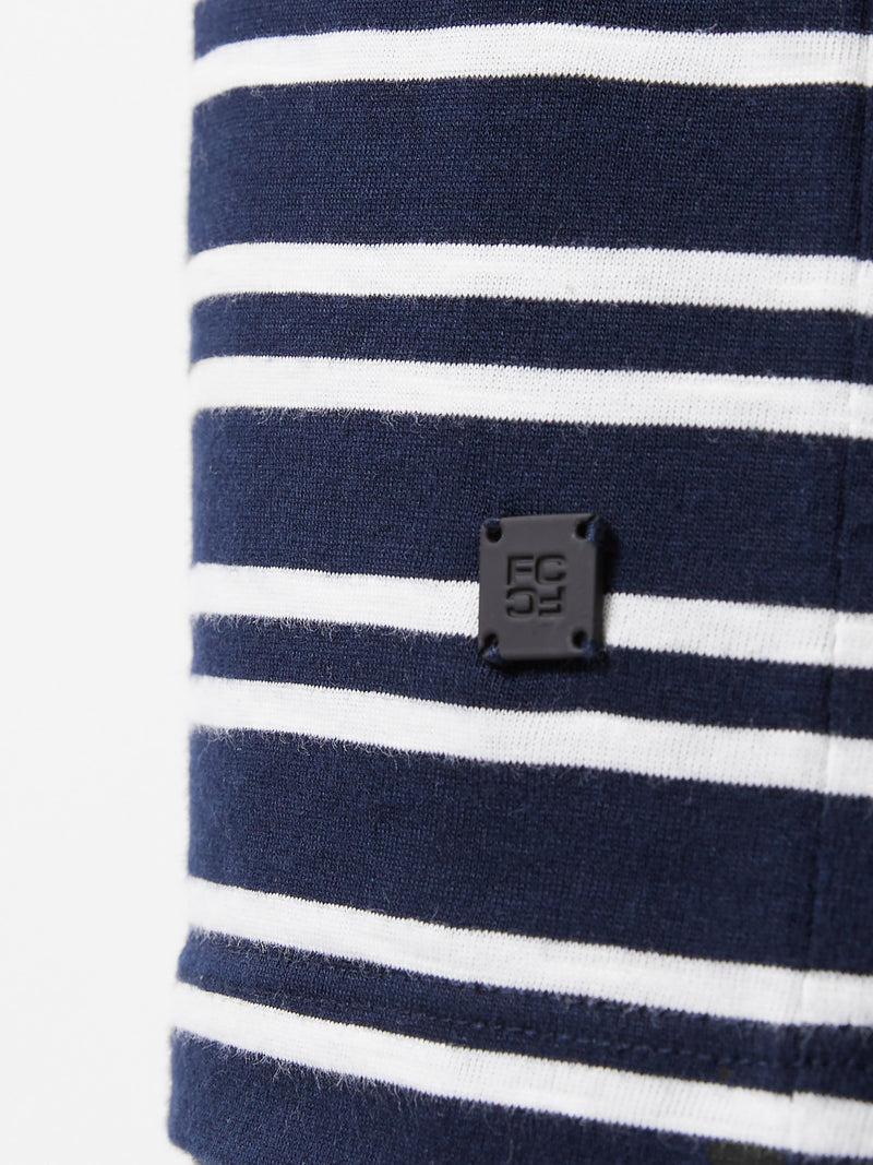 French Connection Short Sleeve Yarn Dye Stripe T-Shirt Navy/Ecru