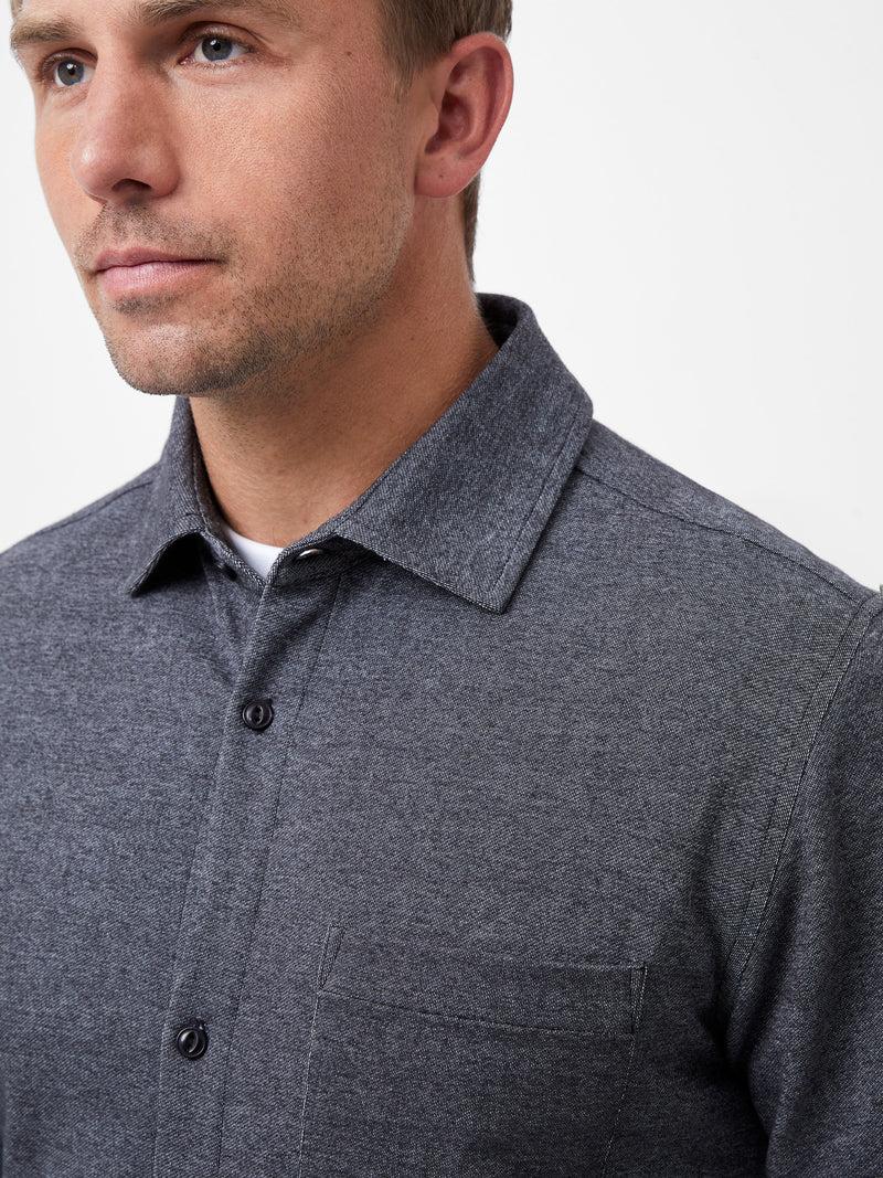 French Connection Single Pocket Long Sleeve Shirt Dark Grey