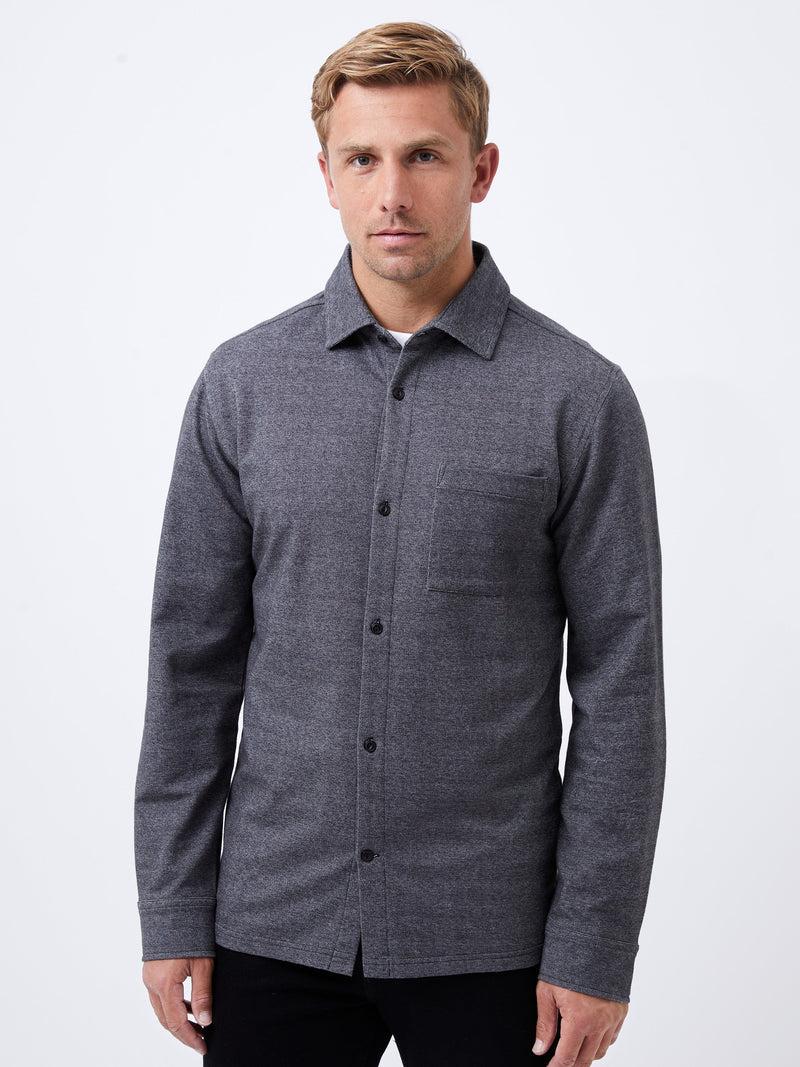 french connection Single Pocket Long Sleeve Shirt Dark Grey