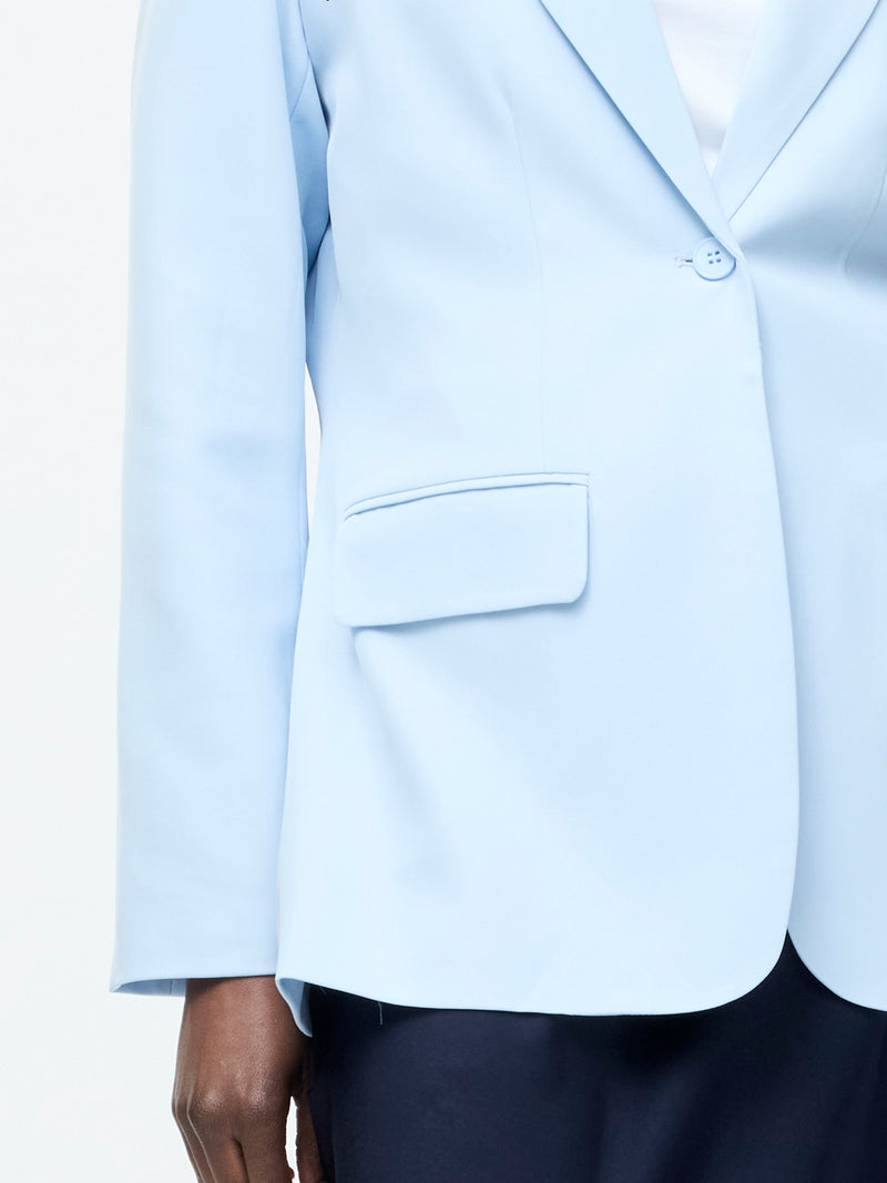 French Connection Sleek Tailored Single Breasted Blazer Cashmere Blue