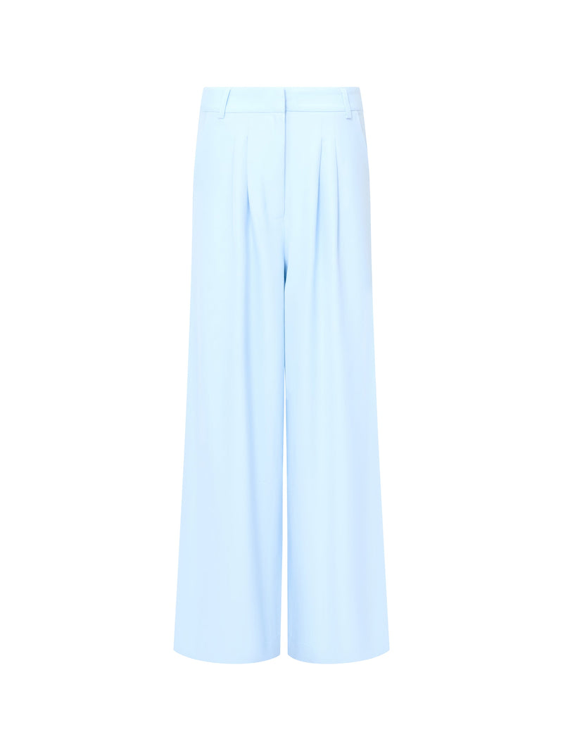 French Connection Sleek Tailored Wide Leg Suit Trousers Cashmere Blue