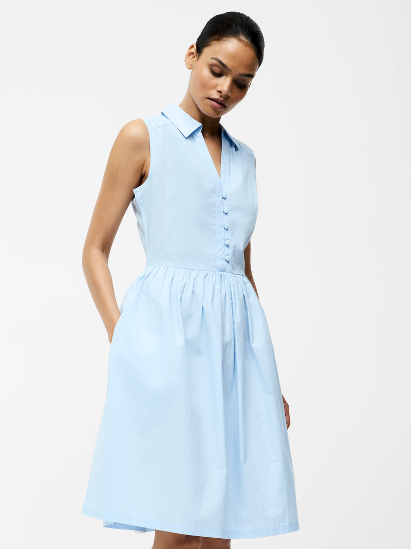 French Connection Sleeveless Smock Dress Cashmere Blue