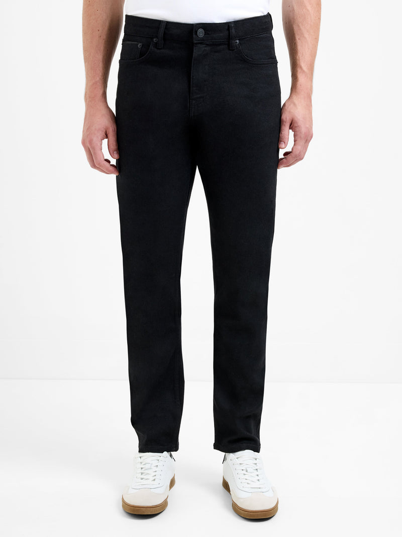 French Connection Slim Fit Selvedge Denim Jeans Black