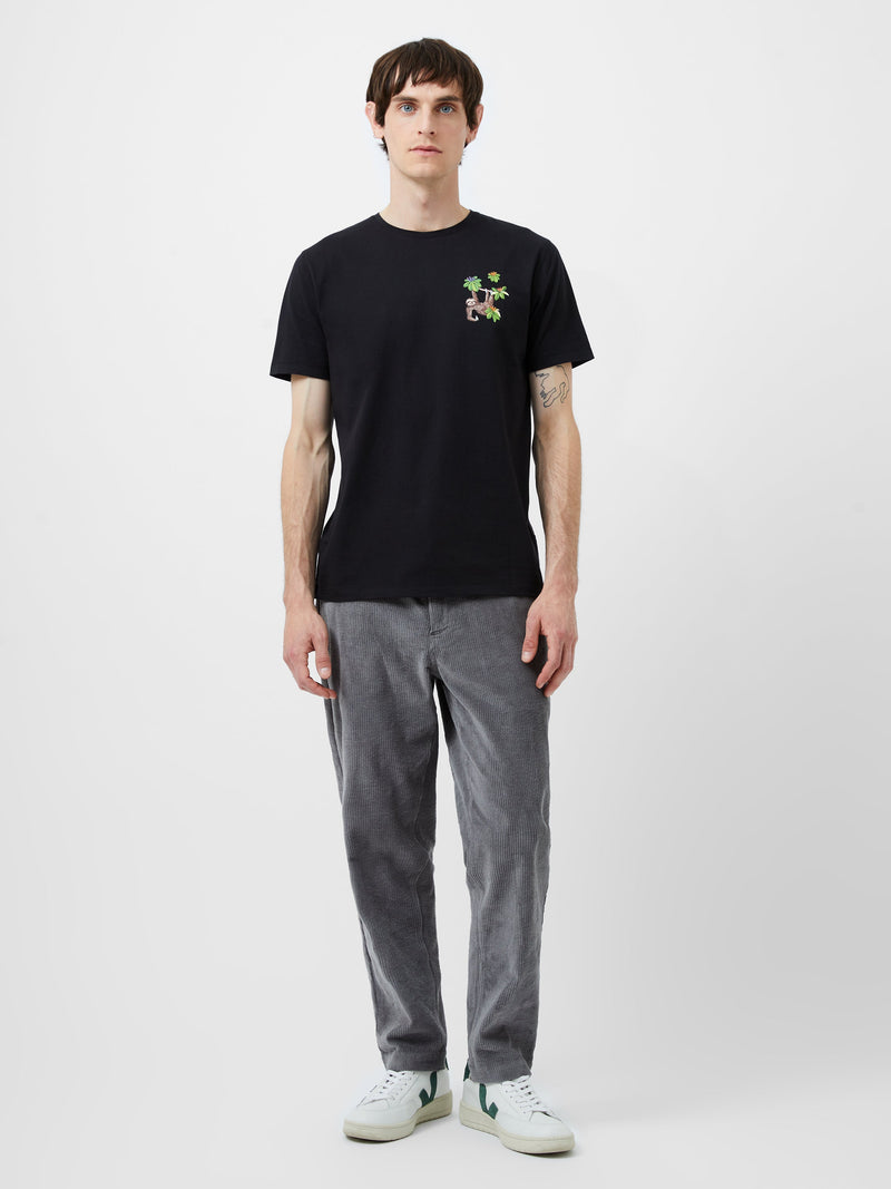 French Connection Sloth Organic Graphic T-Shirt Black