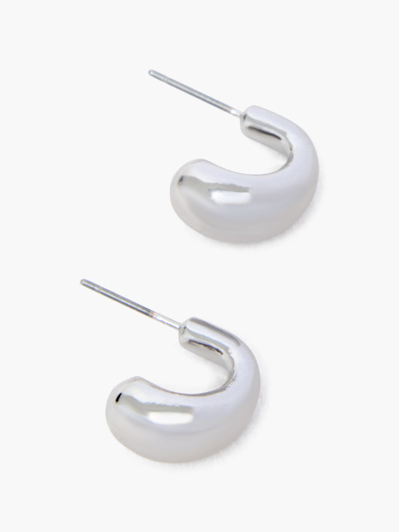 French Connection Small Teardrop Stud Earrings Silver