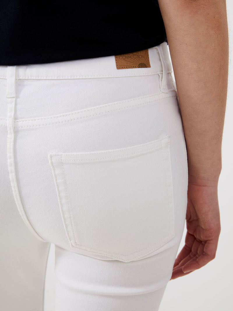 French Connection Soft Stretch Denim High Rise Skinny Jeans 30 Inch White