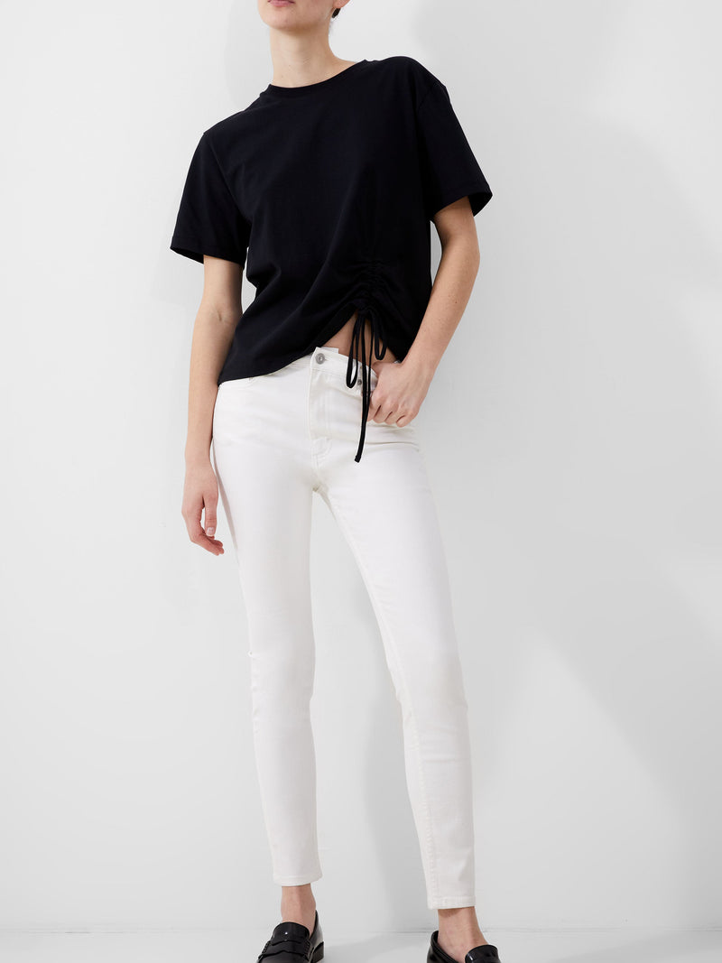 french connection Soft Stretch Denim High Rise Skinny Jeans 30 Inch White