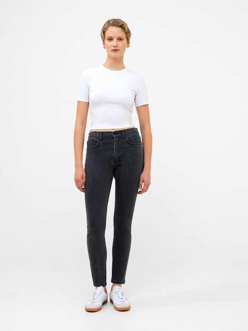 French Connection Soft Stretch Denim High Rise Skinny Jeans 30 Inch Charcoal