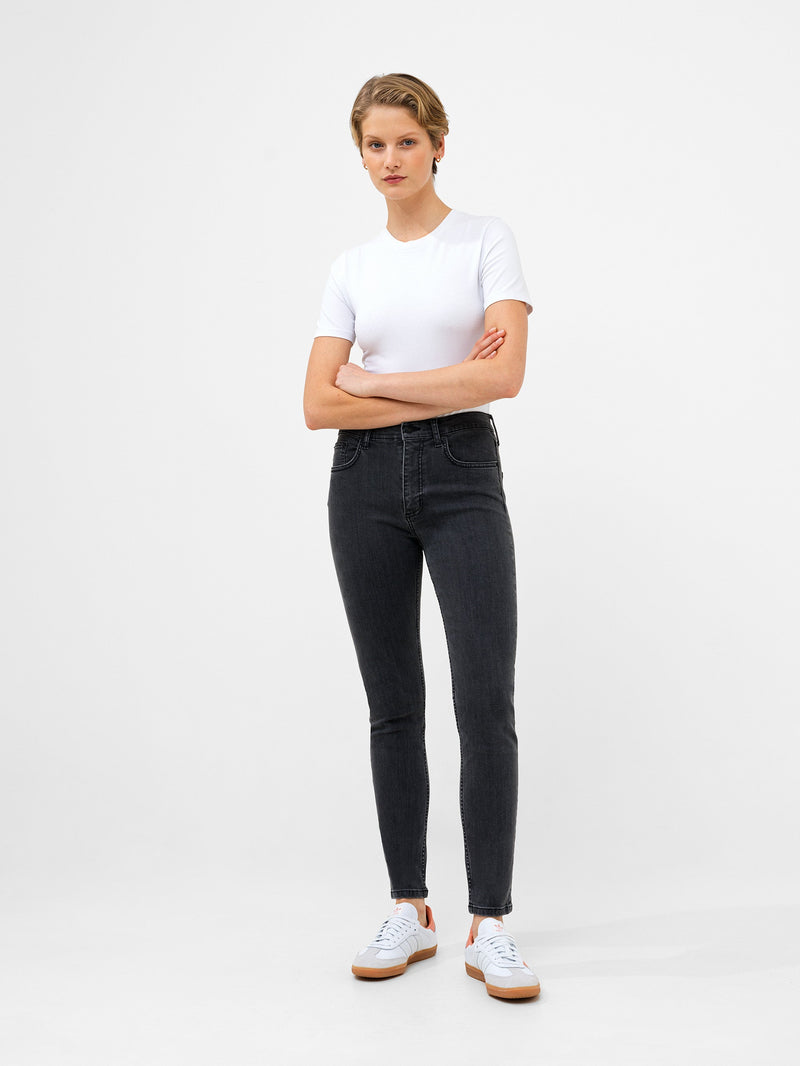 French Connection Soft Stretch Denim High Rise Skinny Jeans 30 Inch Charcoal