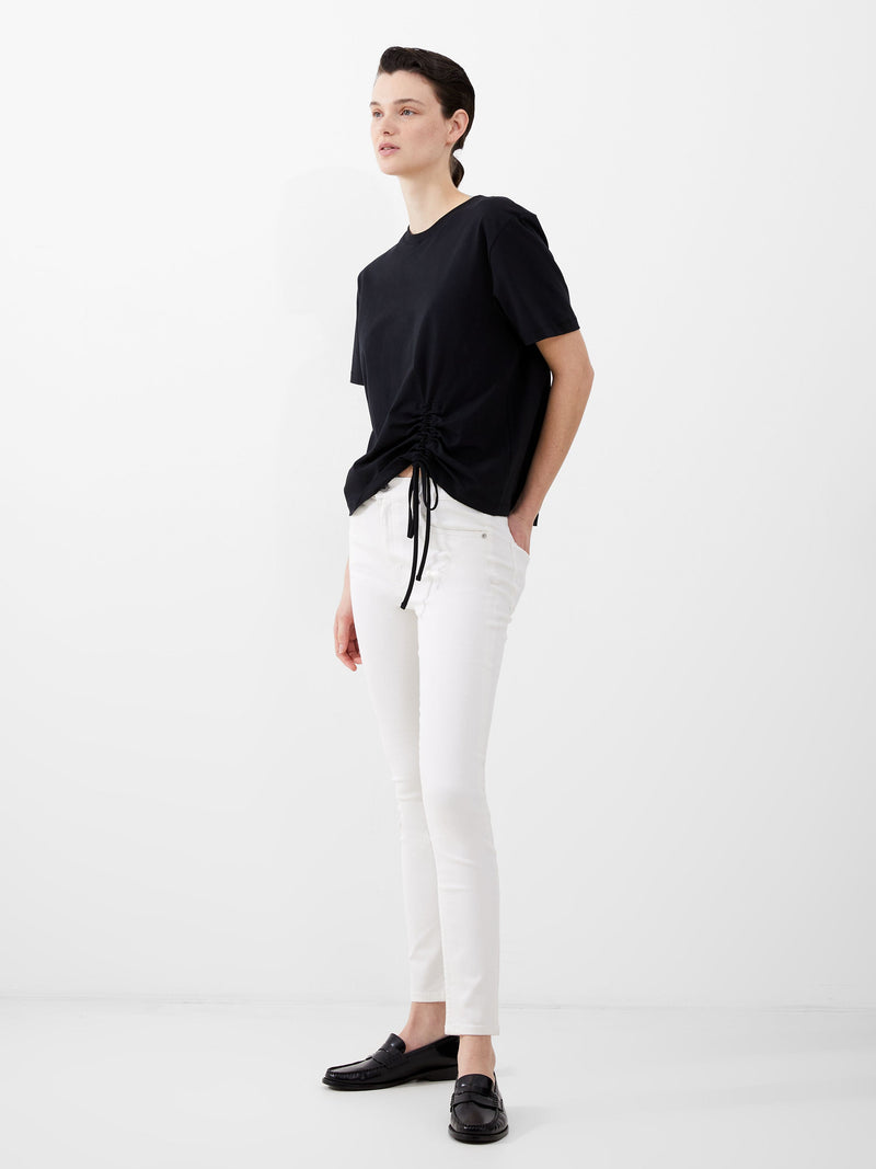 French Connection Soft Stretch Denim High Rise Skinny Jeans 30 Inch White