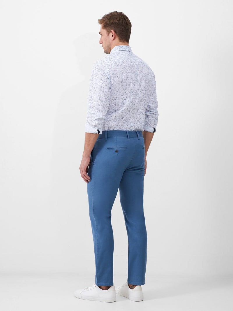 French Connection Stretch Chino Trousers Steel Blue