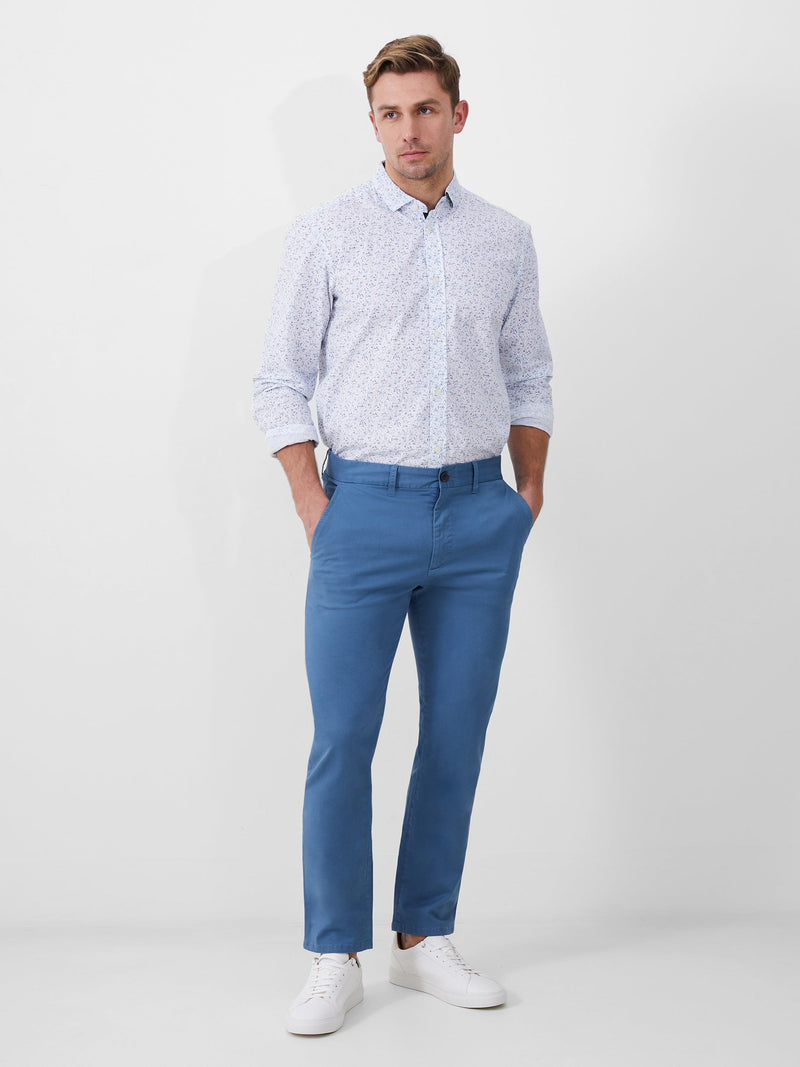french connection Stretch Chino Trousers Steel Blue