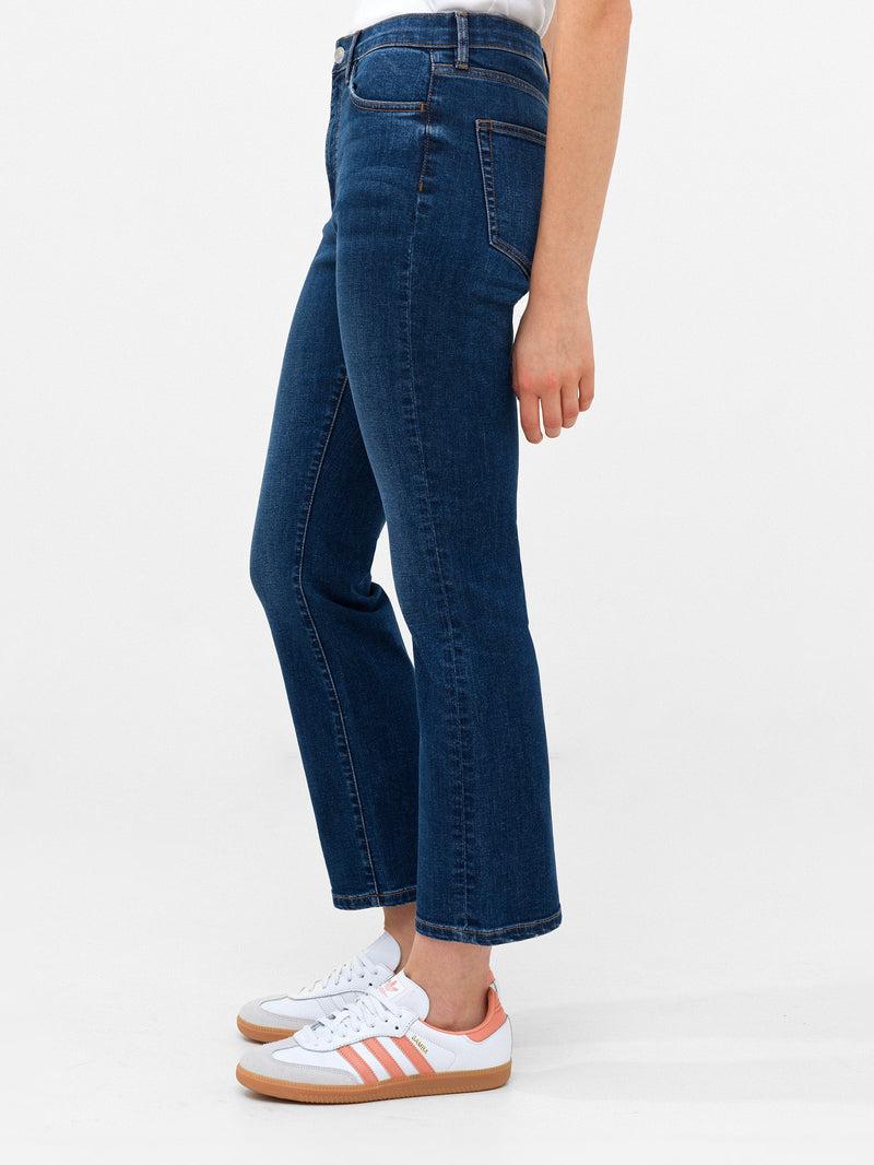 French Connection Stretch Denim Bootcut Ankle Length Jeans 30 Inch Vintage Mid Wash