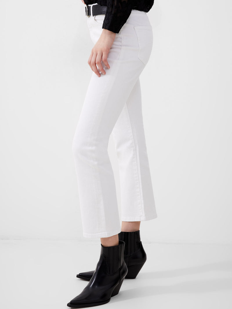 French Connection Stretch Denim Bootcut Ankle Length Jeans 30 Inch White